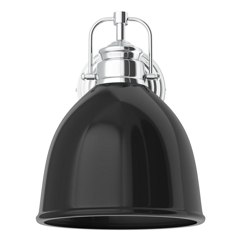 Grinnell Single Vanity Light - High Gloss Black/Polished Chrome, , large image number 2