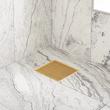 6" Carmen Square Shower Drain with Drain Flange - Brushed Gold, , large image number 0