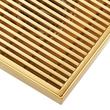 6" Carmen Square Shower Drain with Drain Flange - Brushed Gold, , large image number 4