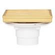 6" Carmen Square Shower Drain with Drain Flange - Brushed Gold, , large image number 2