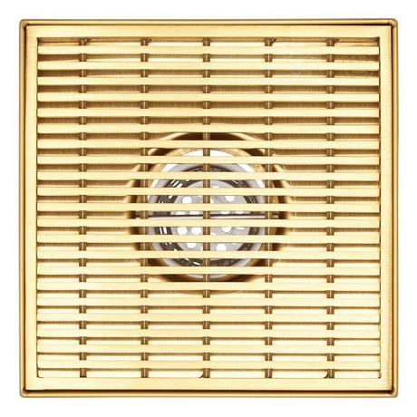 Carmen Square Shower Drain with Drain Flange
