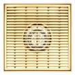 8" Carmen Square Shower Drain with Drain Flange - Brushed Gold, , large image number 1