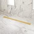 32" Carmen Linear Shower Drain with Drain Flange - Brushed Gold, , large image number 0