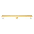 32" Carmen Linear Shower Drain with Drain Flange - Brushed Gold, , large image number 1