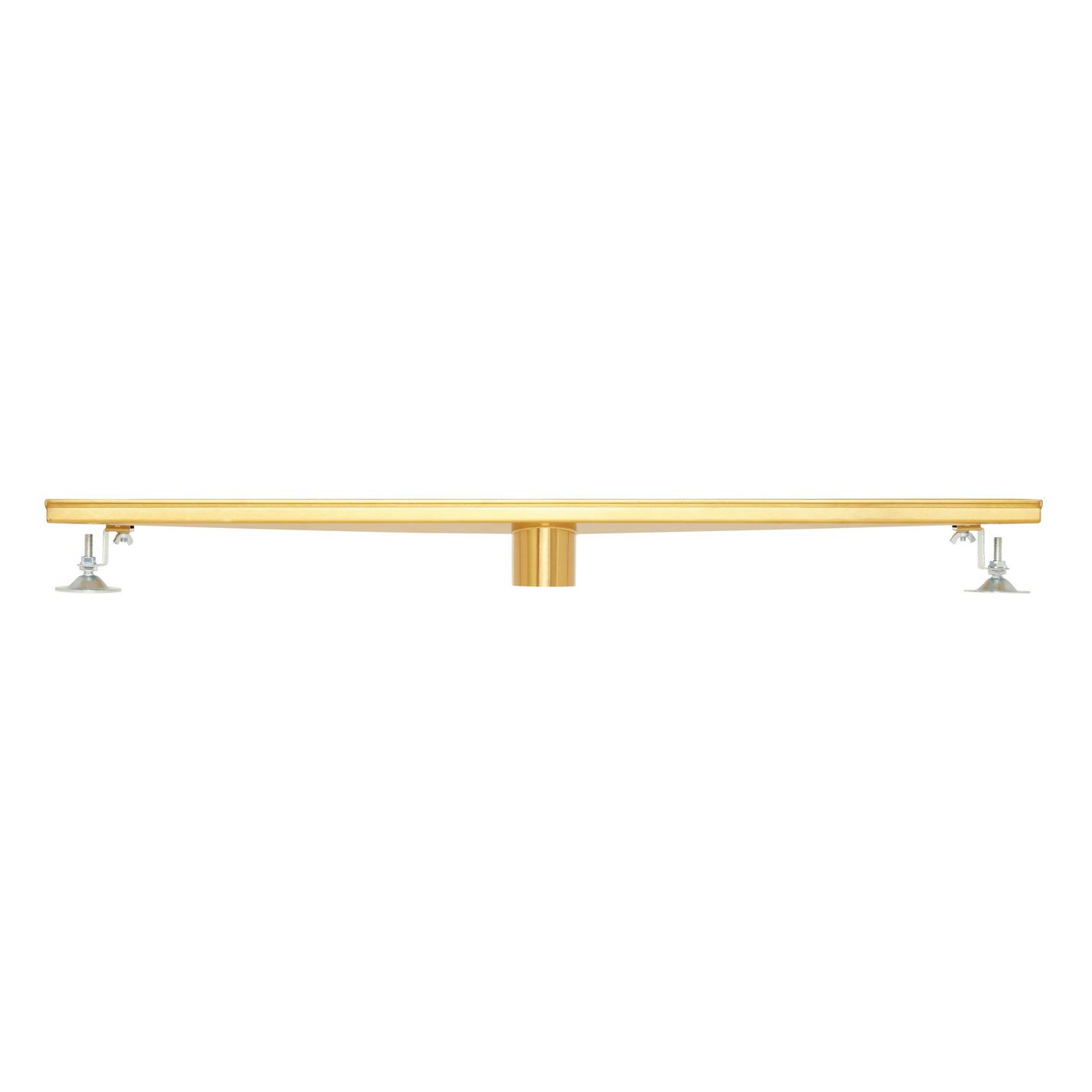 18" Cohen Linear Tilein Shower Drain with Drain Flange Brushed Gold Signature Hardware