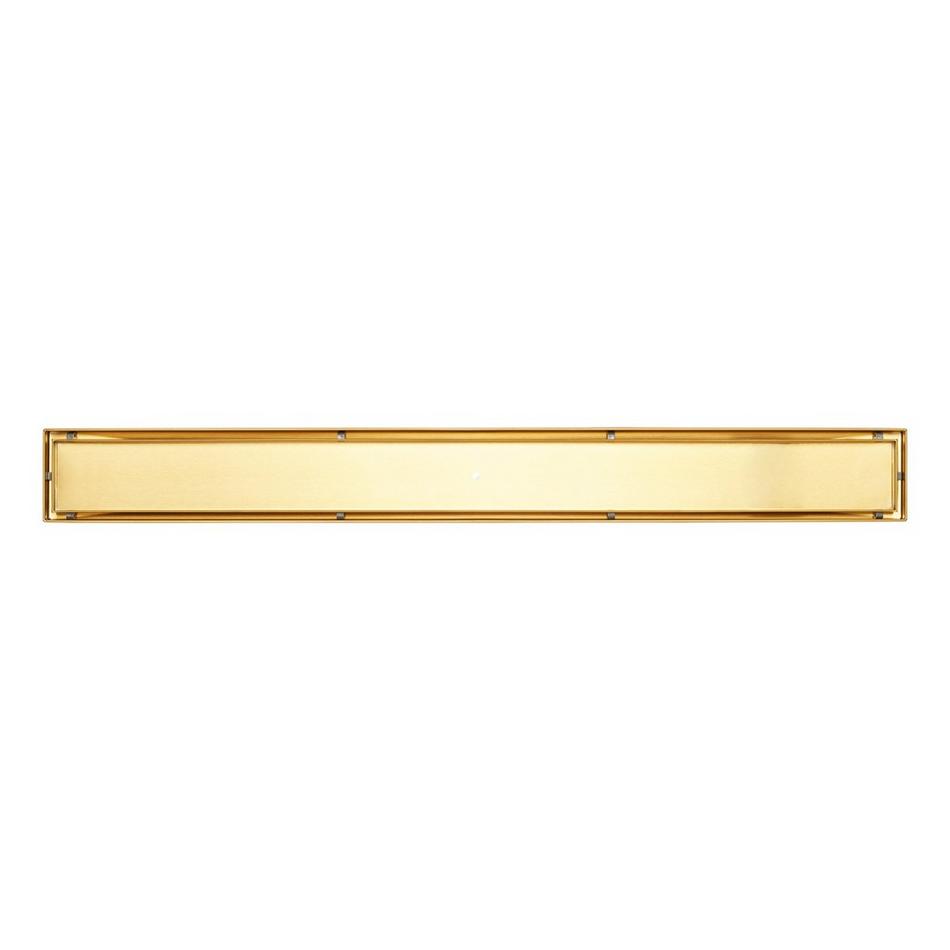 28" Cohen Linear Tile-in Shower Drain with Drain Flange - Brushed Gold, , large image number 2