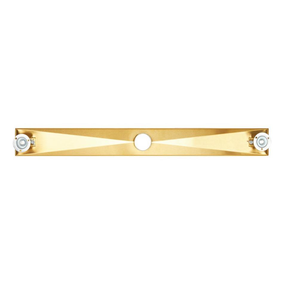 32" Cohen Linear Tile-in Shower Drain with Drain Flange - Brushed Gold, , large image number 4