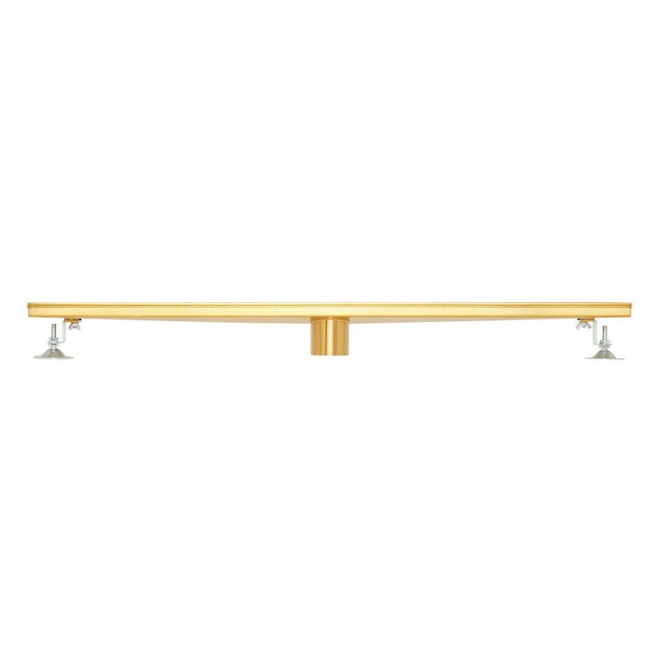 32" Cohen Linear Tile-in Shower Drain with Drain Flange - Brushed Gold, , large image number 3