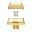 4" Cohen Square Tile-in Shower Drain with Drain Flange - Brushed Gold, , large image number 3