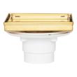 4" Cohen Square Tile-in Shower Drain with Drain Flange - Brushed Gold, , large image number 2