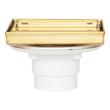 8" Cohen Square Tile-in Shower Drain with Drain Flange - Brushed Gold, , large image number 2