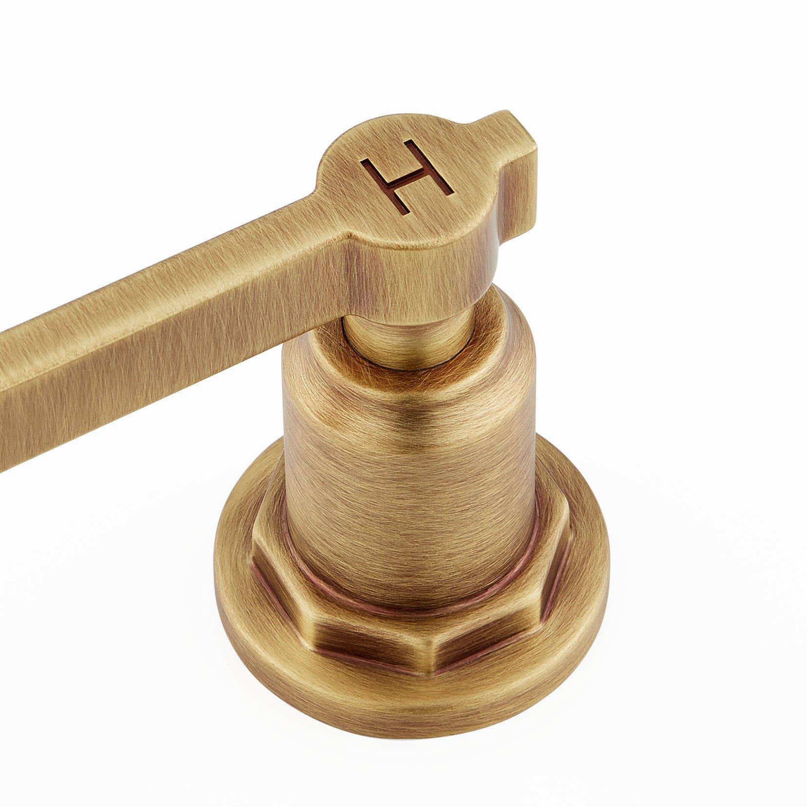 Greyfield Widespread Bathroom Faucet - Aged Brass | Signature Hardware
