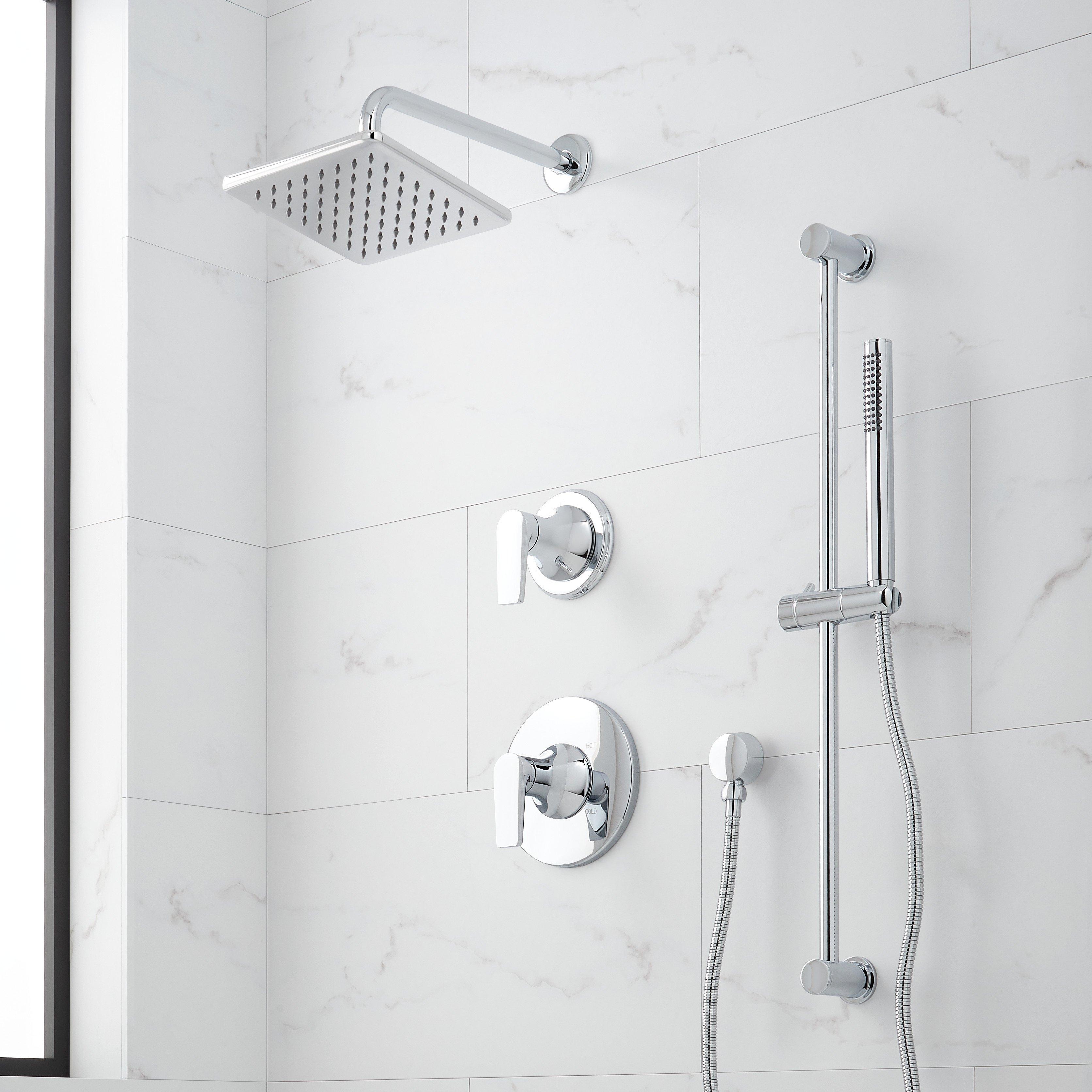 Berwyn Pressure Balance Shower System with Slide Bar and Hand Shower ...