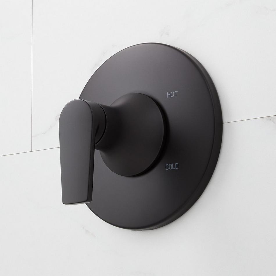 Berwyn Pressure Balance Shower System with Slide Bar and Hand Shower - Matte Black, , large image number 3