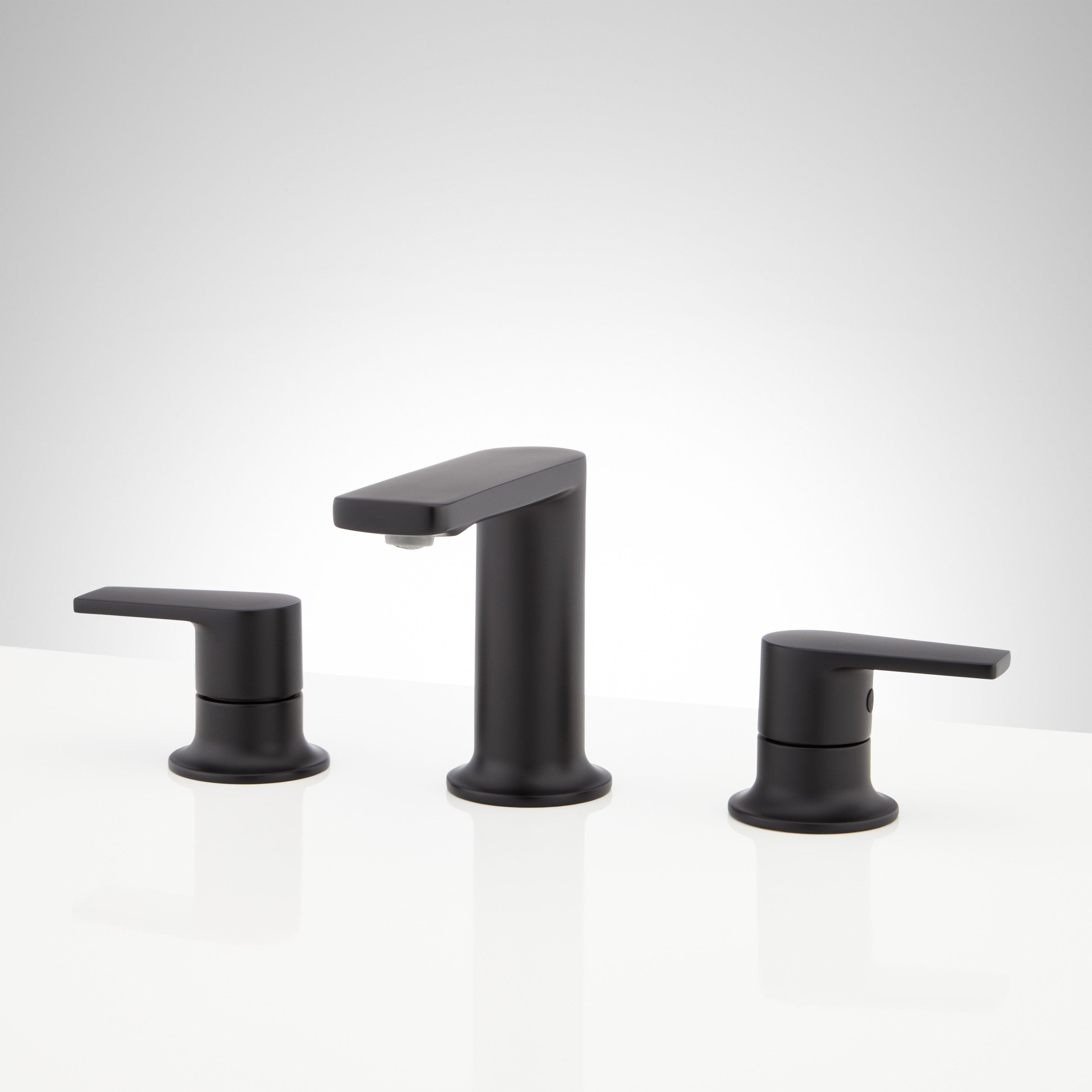 Bilancio Widespread Bathroom Faucet - Matte Black | Signature Hardware