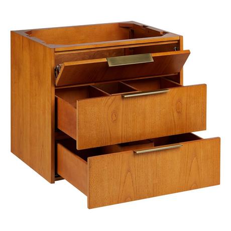 24" Dita Wall-Mount Vanity with Undermount Sink - Honey Oak