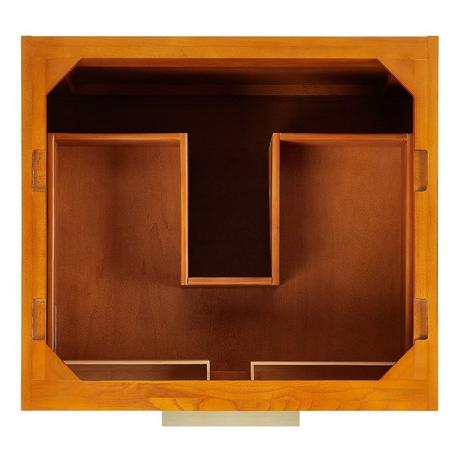 24" Dita Wall-Mount Vanity - Honey Oak - Vanity Cabinet Only