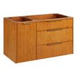 36" Dita Wall-Mount Vanity with Right Offset Rectangular Undermount Sink - Honey Oak, , large image number 1