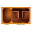 36" Dita Wall-Mount Vanity with Rght Offset Rect Undermount Sink-Honey Oak-Absolute Black Widespread, , large image number 4