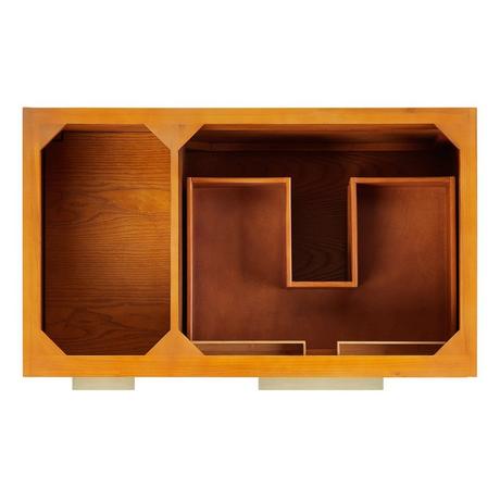 36" Dita Wall-Mount Vanity - Honey Oak - Vanity Cabinet Only