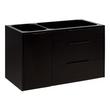36" Dita Wall-Mount Vanity with Right Offset Rectangular Undermount Sink - Black, , large image number 1