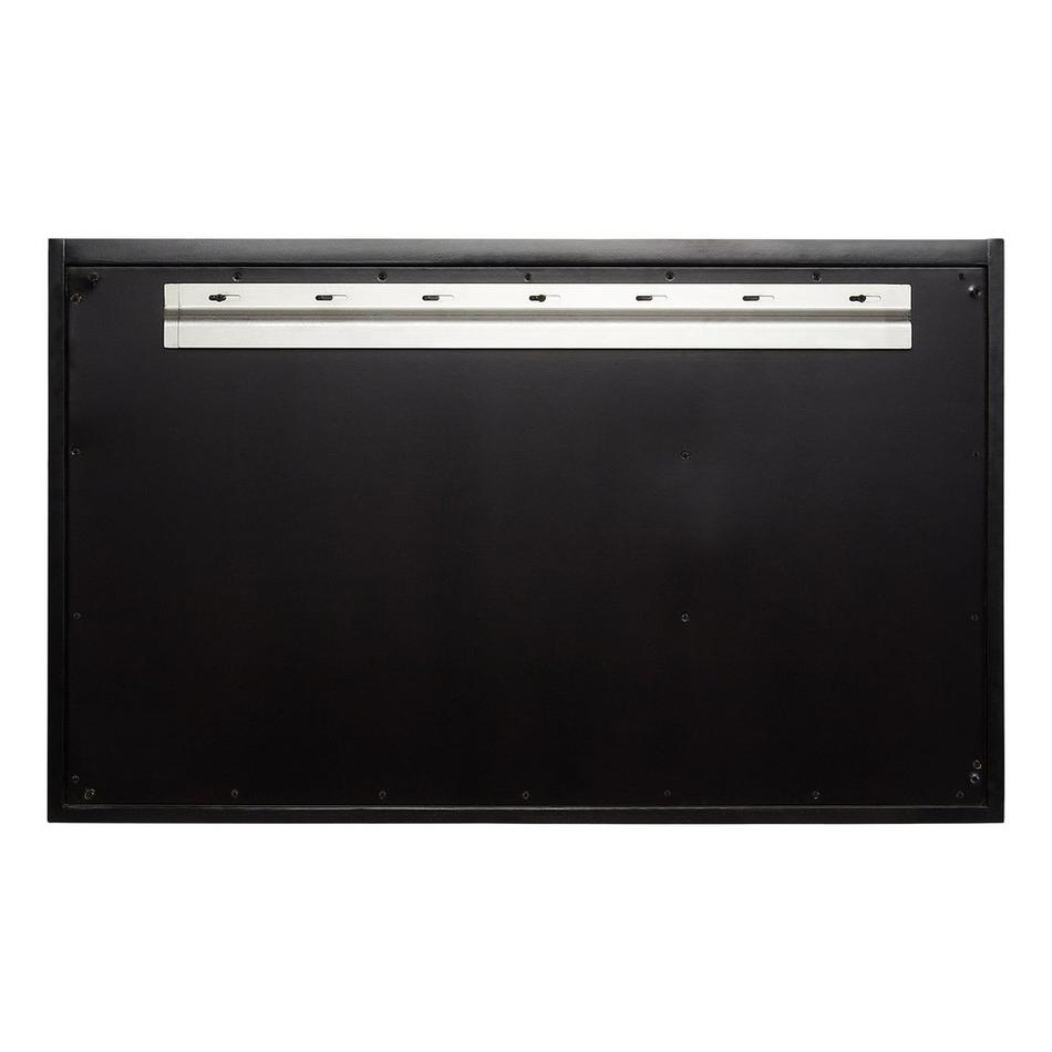 36" Dita Wall-Mount Vanity with Right Offset Rectangular Undermount Sink - Black -Carrara Widespread, , large image number 3