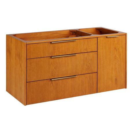 42" Dita Wall-Mount Vanity - Honey Oak - Vanity Cabinet Only