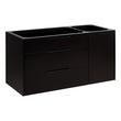 42" Dita Wall-Mount Vanity with Left Offset Rect Undermount Sink - Black - Carrara Marble Widespread, , large image number 1