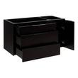42" Dita Wall-Mount Vanity with Left Offset Rect Undermount Sink - Black - Carrara Marble Widespread, , large image number 2