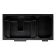 42" Dita Wall-Mount Vanity with Left Offset Rect Undermount Sink - Black - Carrara Marble Widespread, , large image number 4