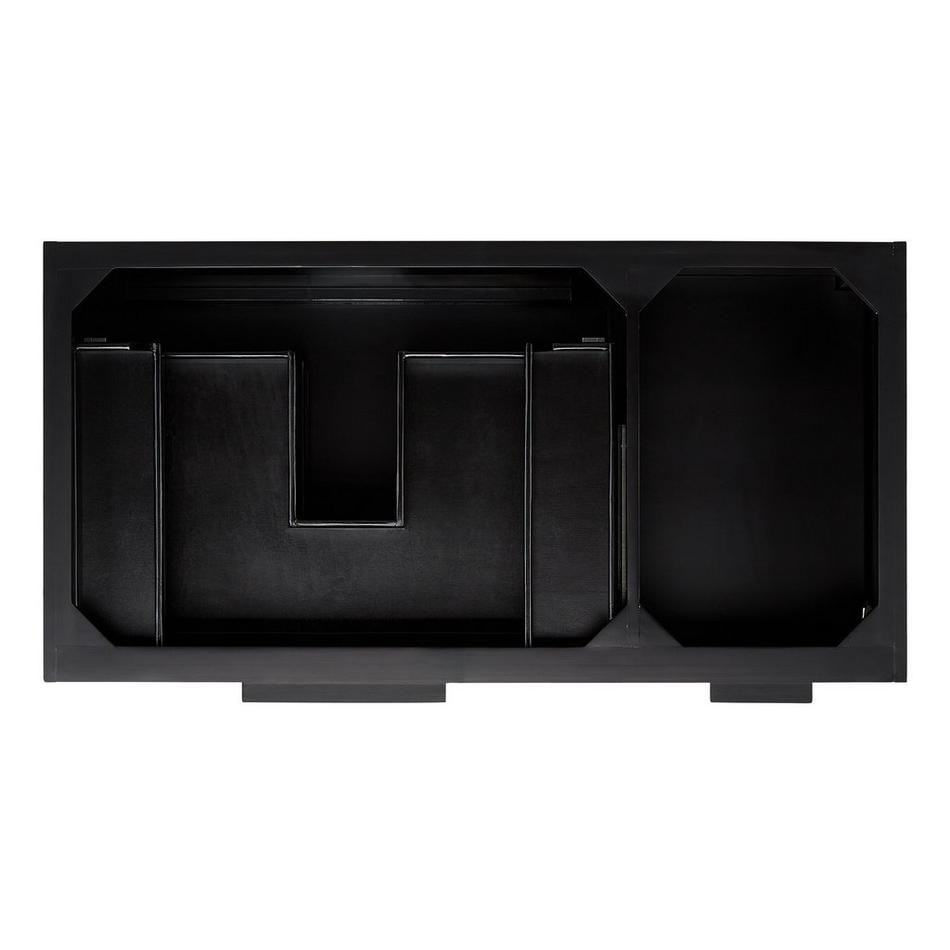 42" Dita Wall-Mount Vanity with Left Offset Rect Undermount Sink - Black - Carrara Marble Widespread, , large image number 4