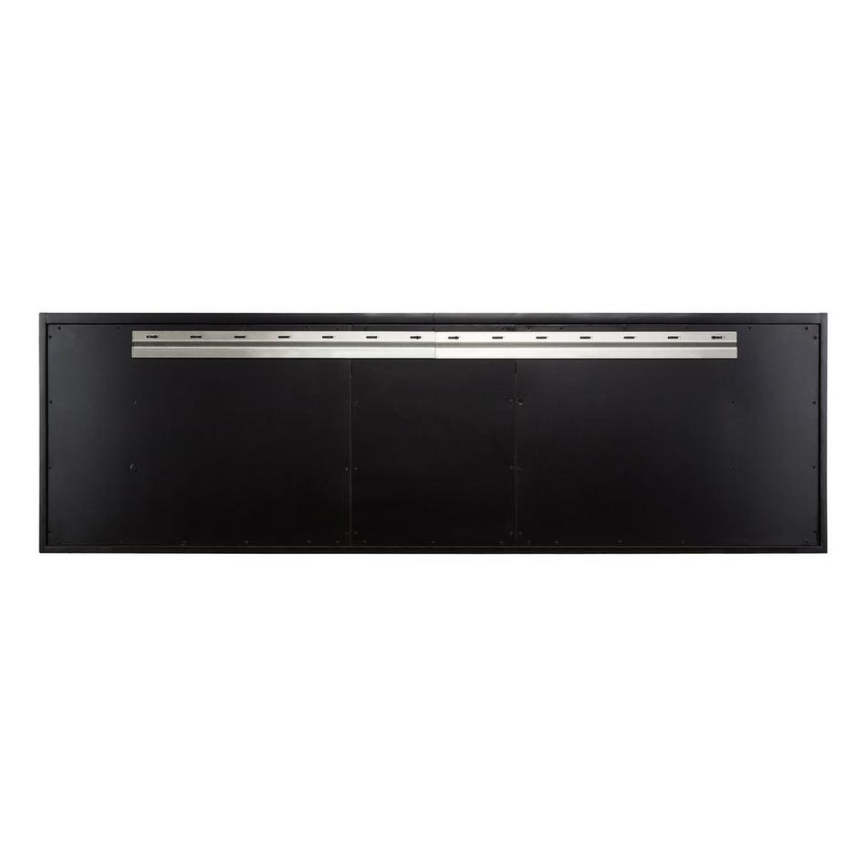 72" Dita Wall-Mount Double Vanity with Rectangular Undermount Sinks - Black, , large image number 4
