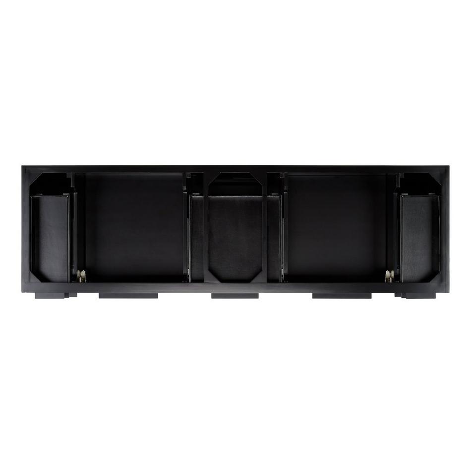 72" Dita Wall-Mount Double Vanity with Rectangular Undermount Sinks - Black, , large image number 5