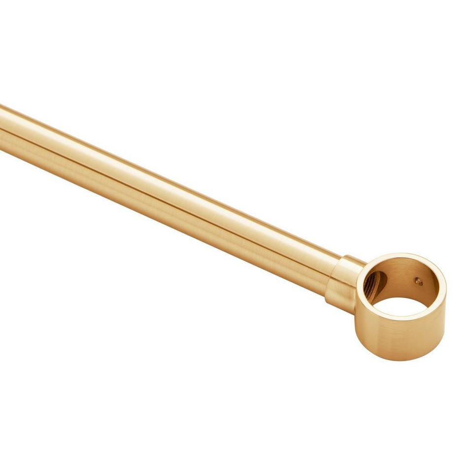 30" X 60" Oval Brass Shower Ring and Ceiling Supports - Brushed Gold, , large image number 3