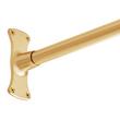 30" x 60" Corner Brass Shower Rod and Ceiling Support - Brushed Gold, , large image number 2