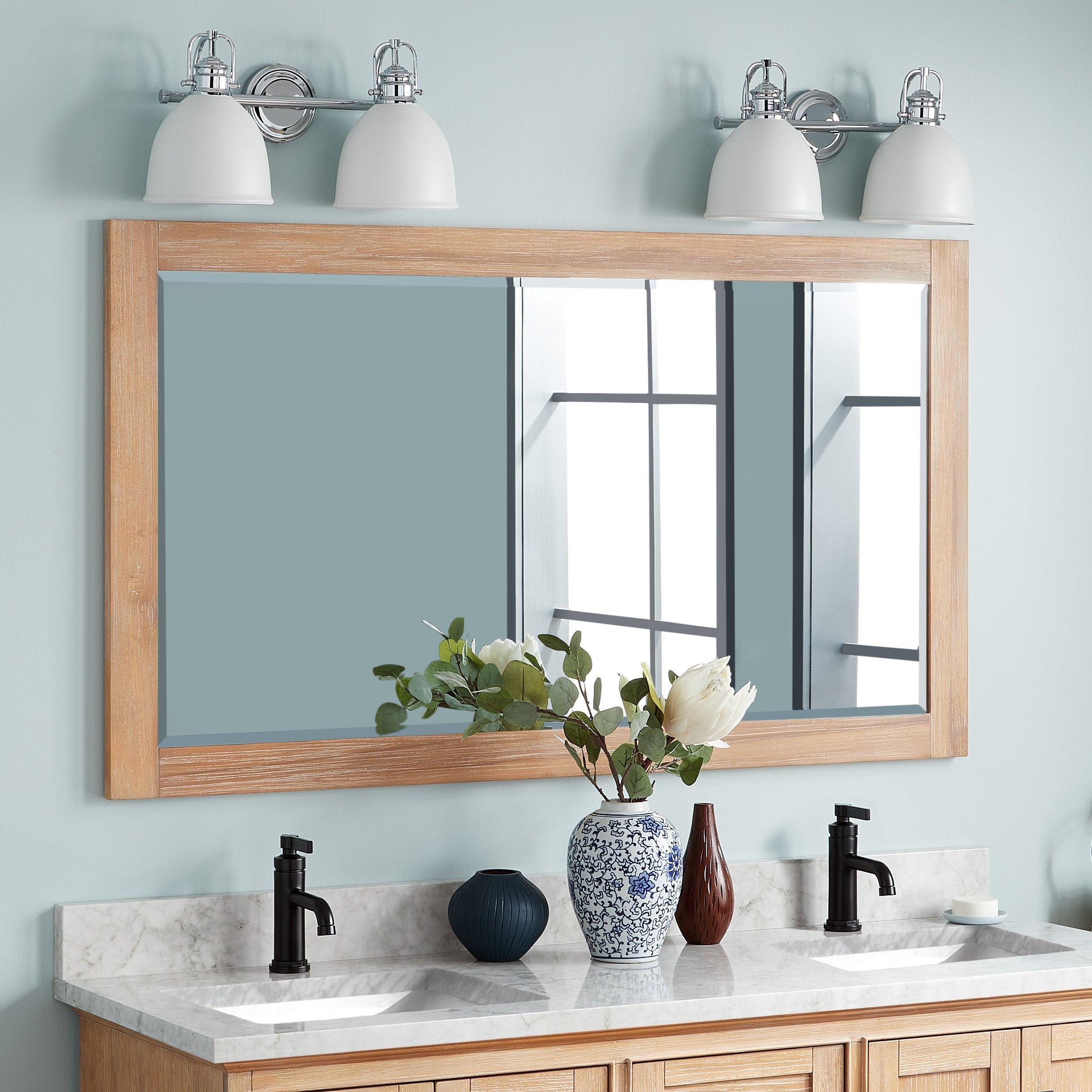 Large real oak Vanity sold mirror