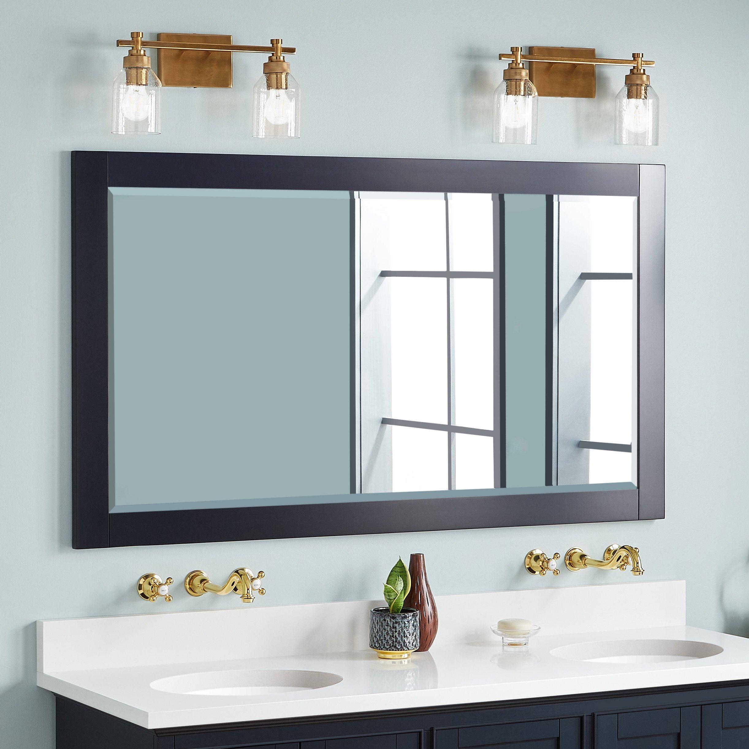 Bathroom vanity outlet mirrors