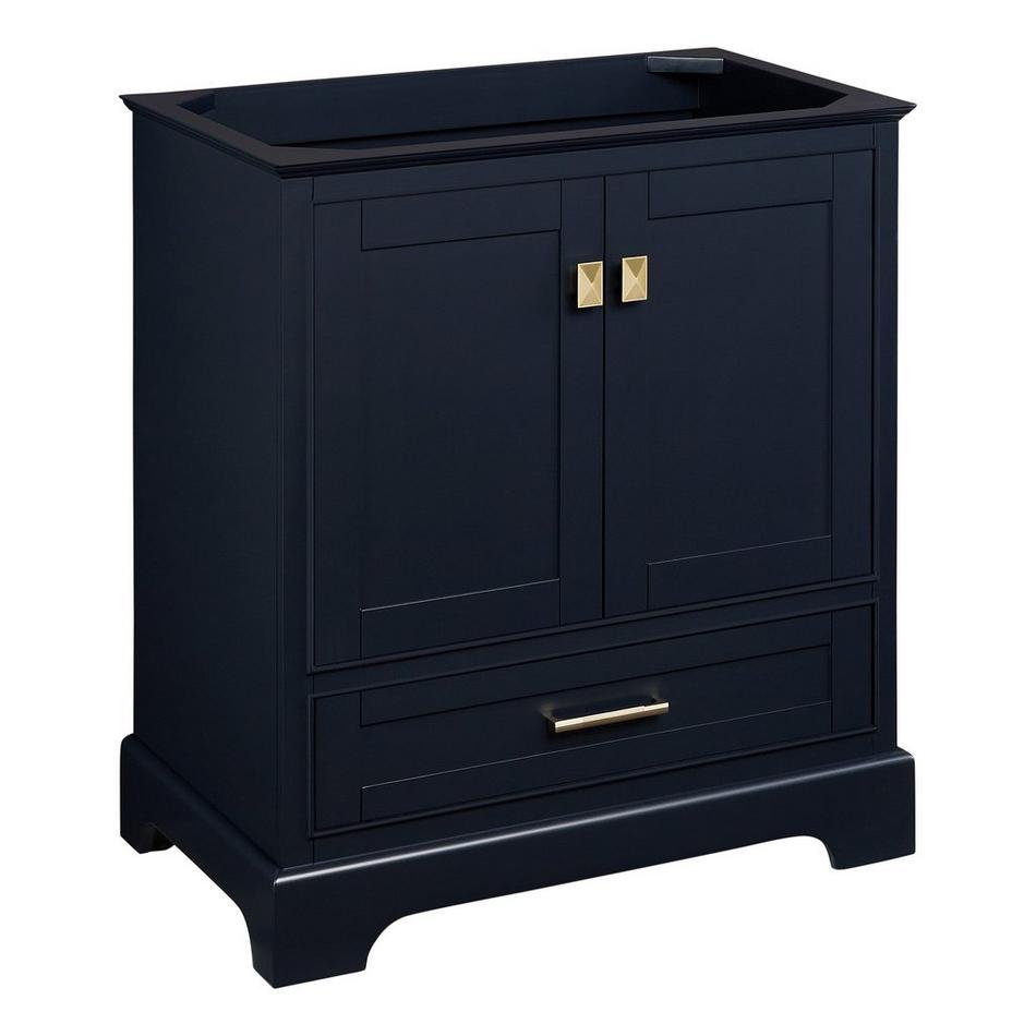 30" Quen Vanity With Undermount Sink - Midnight Navy Blue - Arctic White Quartz No Faucet Holes, , large image number 2