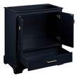 30" Quen Vanity With Undermount Sink - Midnight Navy Blue - Arctic White Quartz No Faucet Holes, , large image number 3
