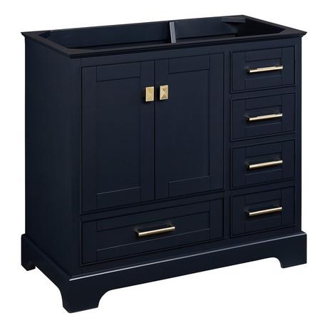 36" Quen Vanity - Midnight Navy Blue - Vanity Cabinet Only
