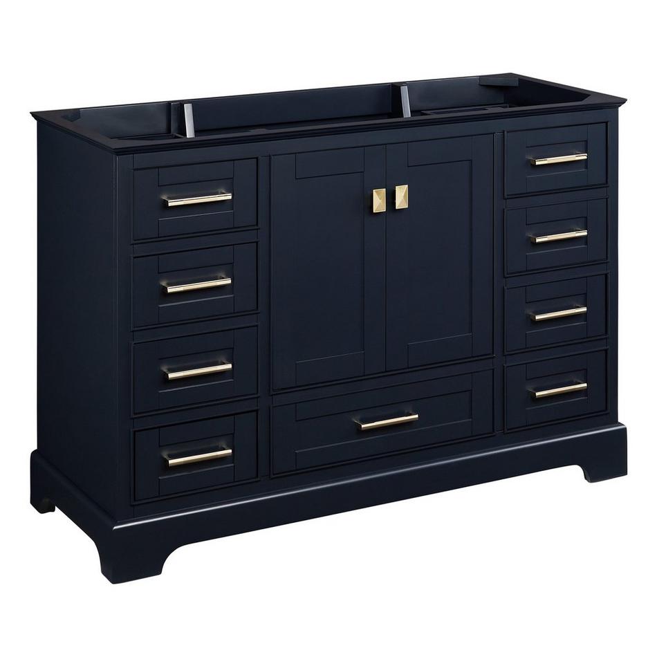 48" Quen Vanity With Undermount Sink - Midnight Navy Blue - Arctic White Quartz No Faucet Holes, , large image number 2
