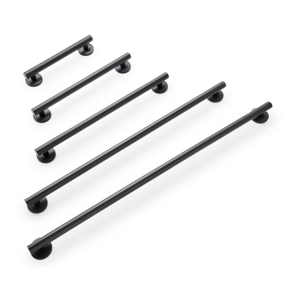 18" Contemporary Grab Bar - Matte Black, , large image number 2