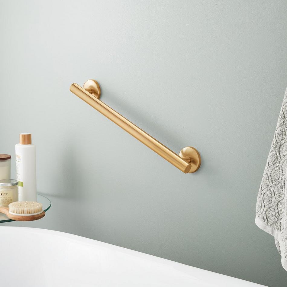 18" Contemporary Grab Bar - Brushed Gold, , large image number 0