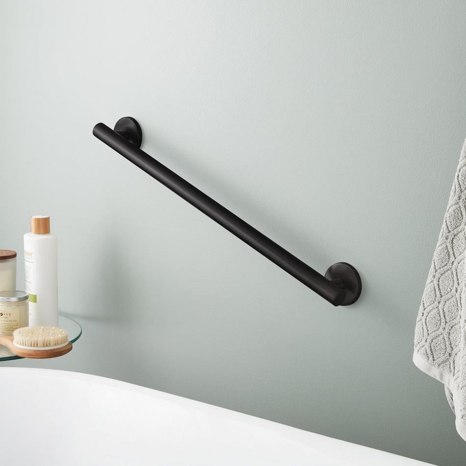 24" Contemporary Grab Bar - Matte Black, , large image number 0