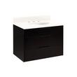 30" Dita Wall-Mount Vanity with Undermount Sink - Black - Arctic White Quartz Widespread, , large image number 0