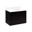 30" Dita Wall-Mount Vanity with Undermount Sink - Black - Feathered White Quartz Widespread, , large image number 0