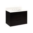 30" Dita Wall-Mount Vanity with Rectangular Undermount Sink - Black - Arctic White Quartz Widespread, , large image number 0