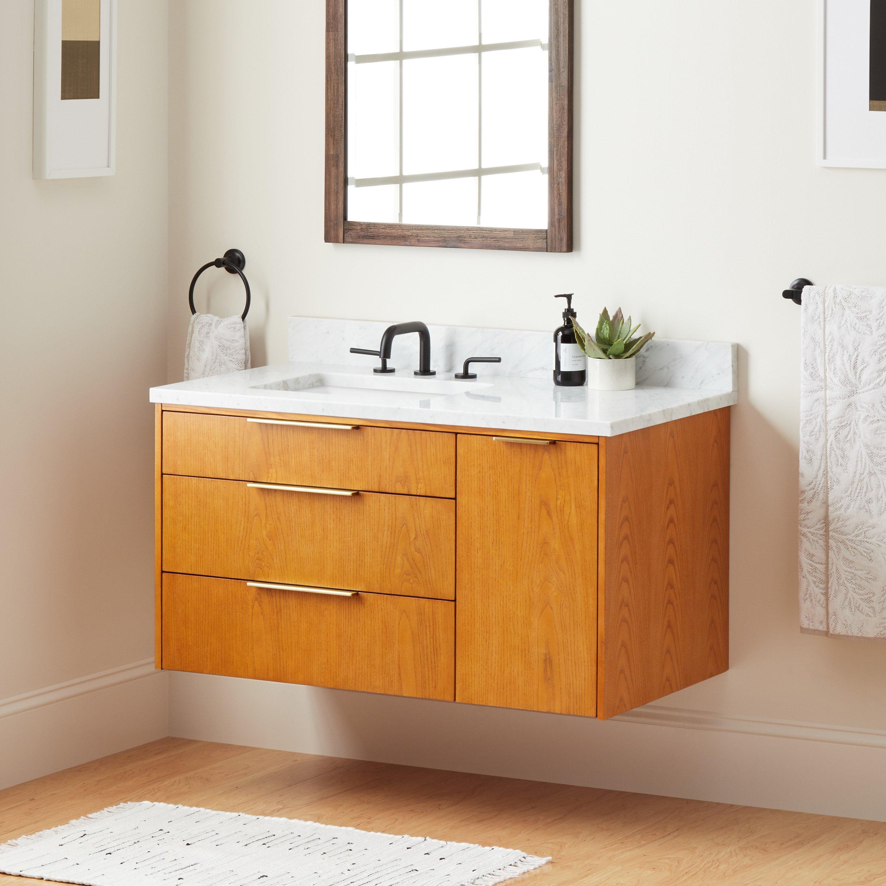 42 inch bathroom vanity deals with right offset sink