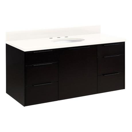 48" Dita Wall-Mount Vanity with Undermount Sink - Black