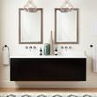 72" Dita Wall-Mount Double Vanity with Undermount Sinks - Black, , large image number 1